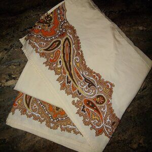 Urban Outfitters King Paisley Boho Cotton Bed Skirt 15"drop-split